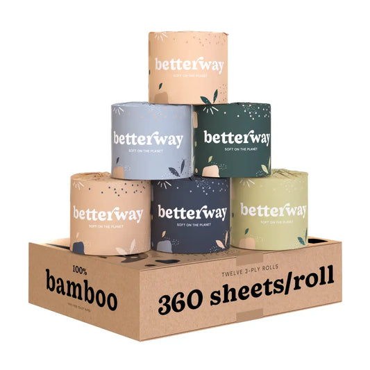 Betterway Bamboo Toilet Paper - (12 Rolls/Box)